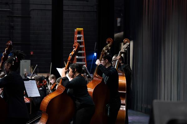 Students performing at the 2023-2024 All County Orchestra Concert